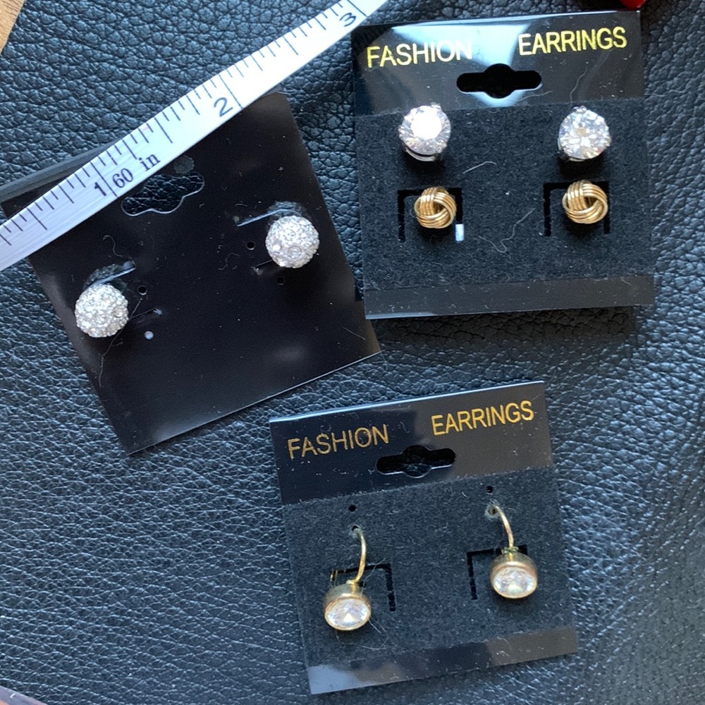 Assorted stud earrings